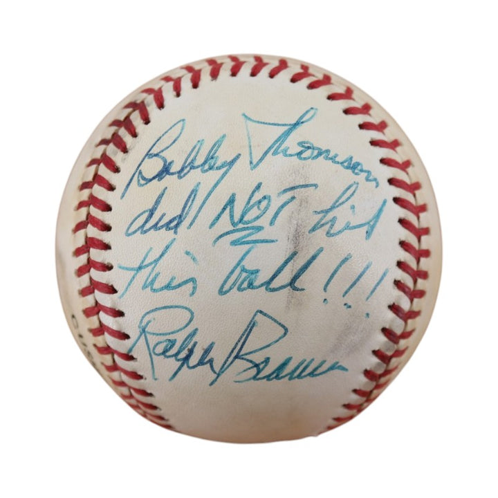 Ralph Branca Brooklyn Dodgers Autographed Inscribed ONL Baseball JSA COA