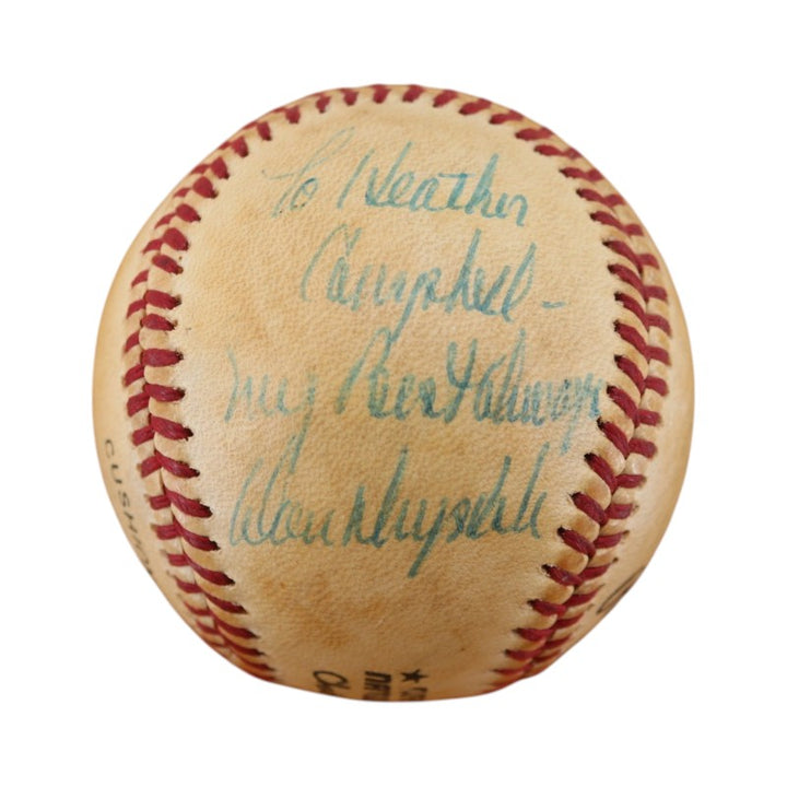 Don Drysdale Los Angeles Dodgers Autographed Personalized ONL Baseball JSA COA