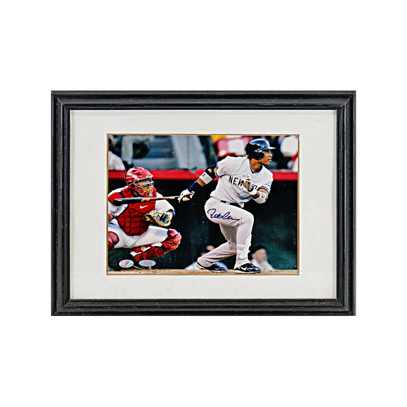 Robinson Cano New York Yankees Autographed Signed Hitting Framed 8x10 Photo (Steiner COA)