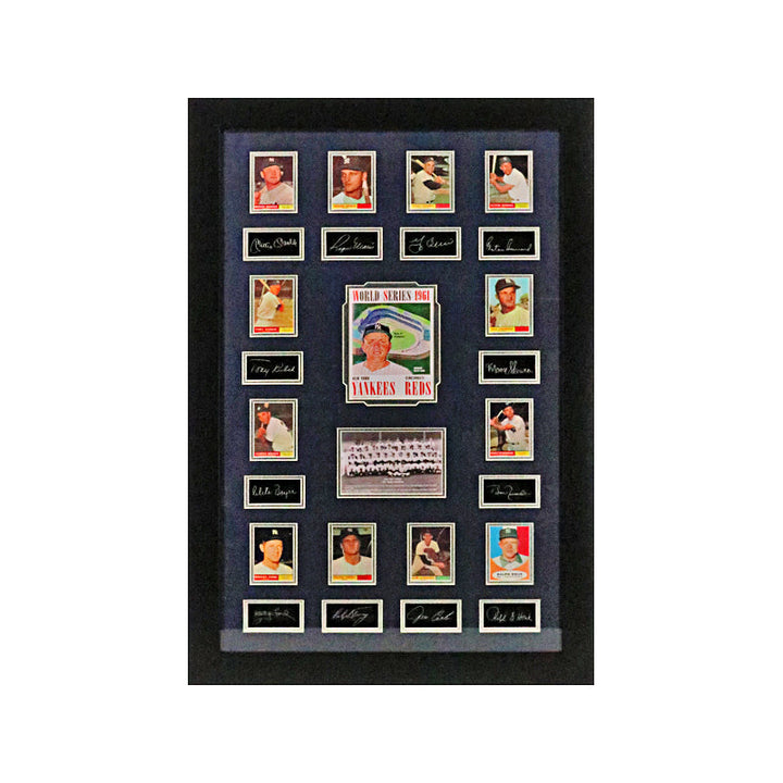 Mickey Mantle, Roger Maris, Yogi Berra New York Yankees 1961 World Series Champions Facsimile Signature Framed Card Collage