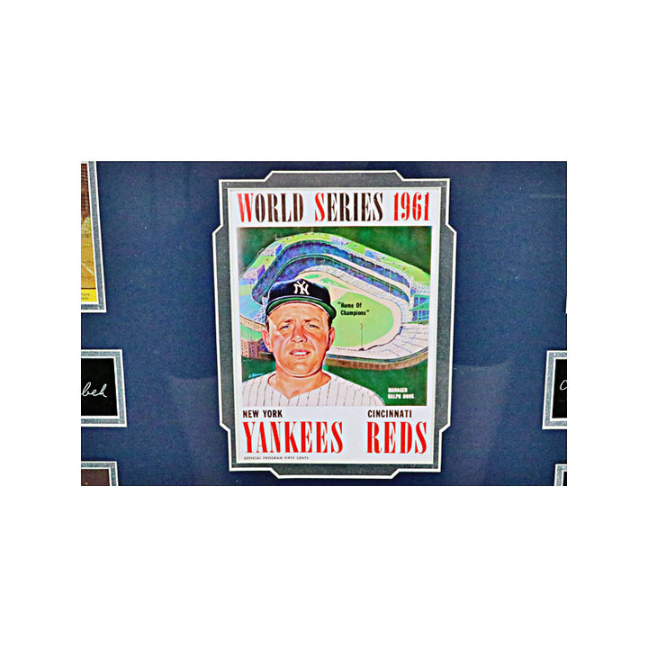 Mickey Mantle, Roger Maris, Yogi Berra New York Yankees 1961 World Series Champions Facsimile Signature Framed Card Collage