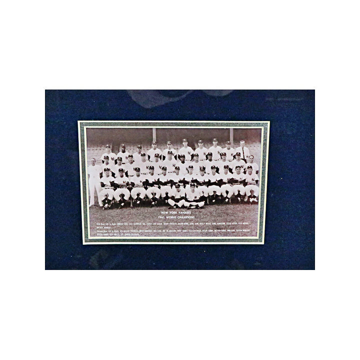 Mickey Mantle, Roger Maris, Yogi Berra New York Yankees 1961 World Series Champions Facsimile Signature Framed Card Collage