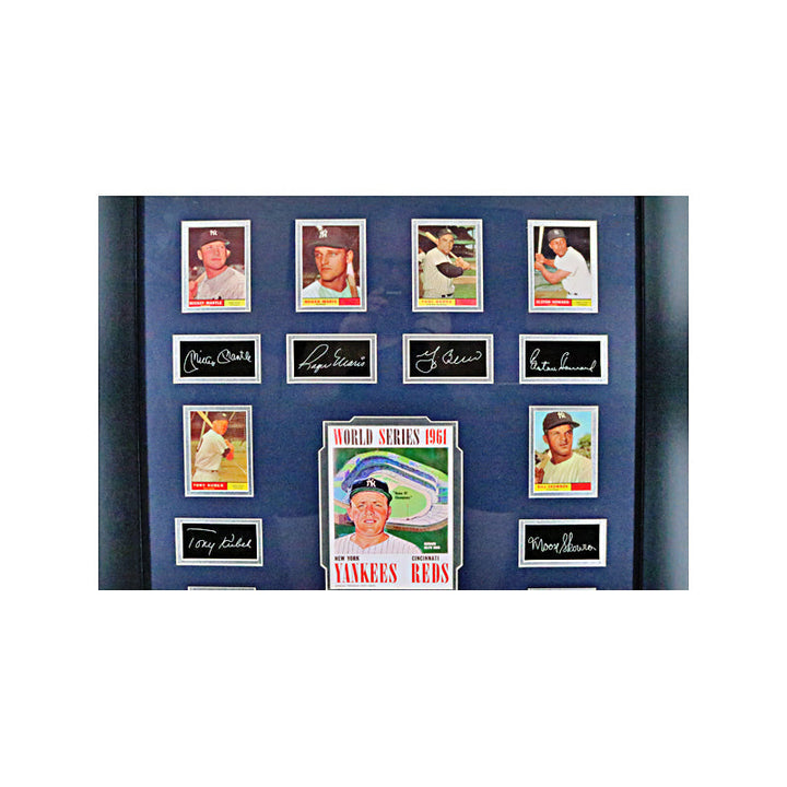 Mickey Mantle, Roger Maris, Yogi Berra New York Yankees 1961 World Series Champions Facsimile Signature Framed Card Collage
