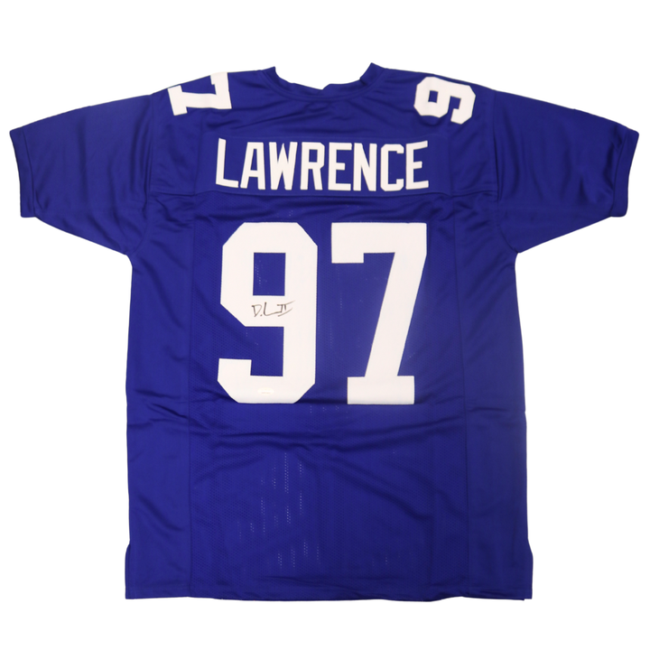 Dexter Lawrence New York Giants Autographed Blue Replica Jersey JSA Holo