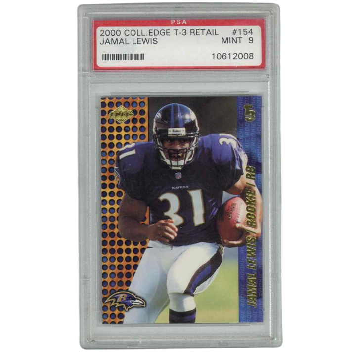 Jamal Lewis Baltimore Ravens 2000 Collector's Edge T-3 Retail RC #154 (PSA 9)