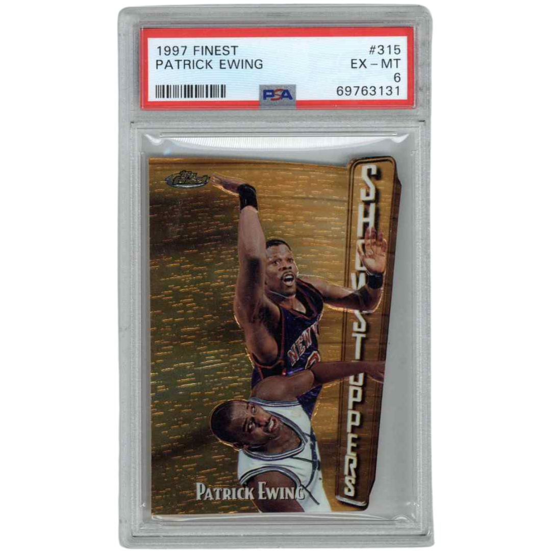 Patrick Ewing New York Knicks 1997 Topps Finest Trading Card #315 (PSA 6)