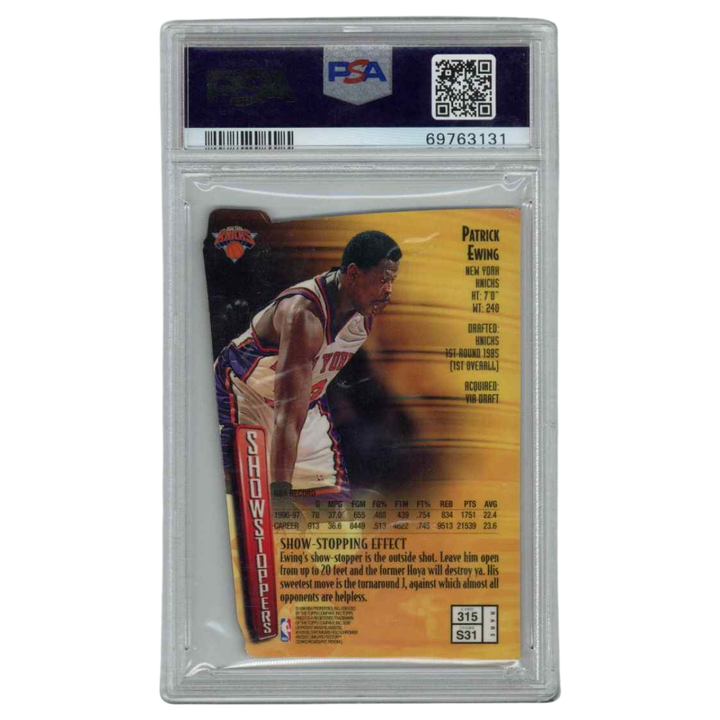 Patrick Ewing New York Knicks 1997 Topps Finest Trading Card #315 (PSA 6)