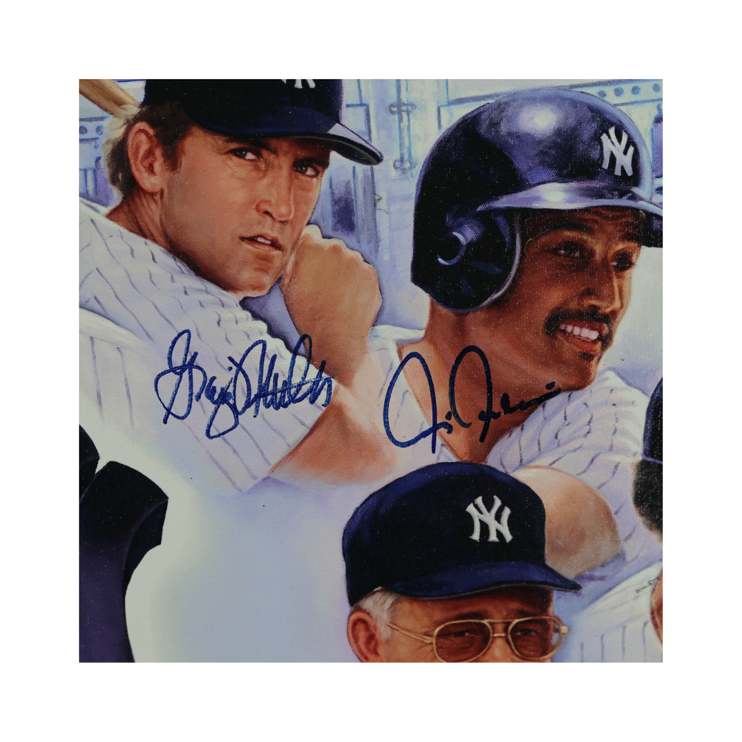 Jackson Guidry New York Yankees Multi Signed 20x24 Canvas All American Holo
