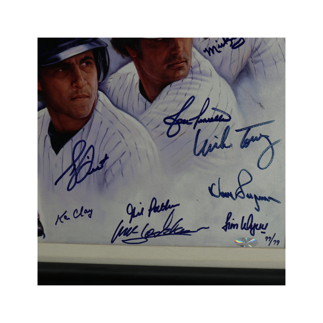 Jackson Guidry New York Yankees Multi Signed 20x24 Canvas All American Holo