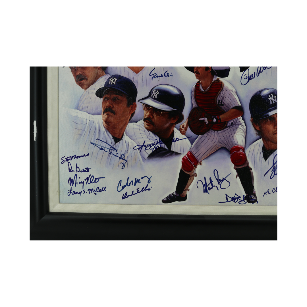 Jackson Guidry New York Yankees Multi Signed 20x24 Canvas All American Holo