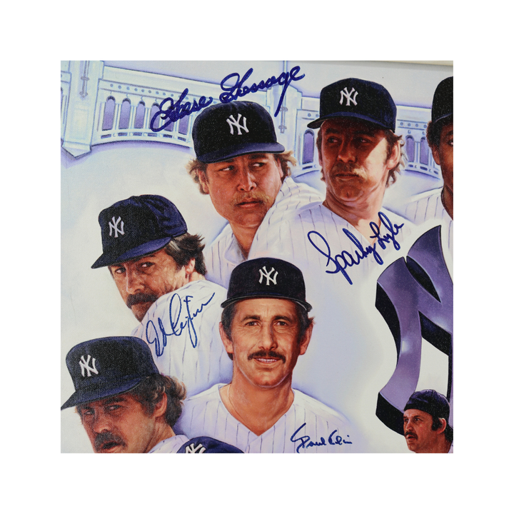 Jackson Guidry New York Yankees Multi Signed 20x24 Canvas All American Holo