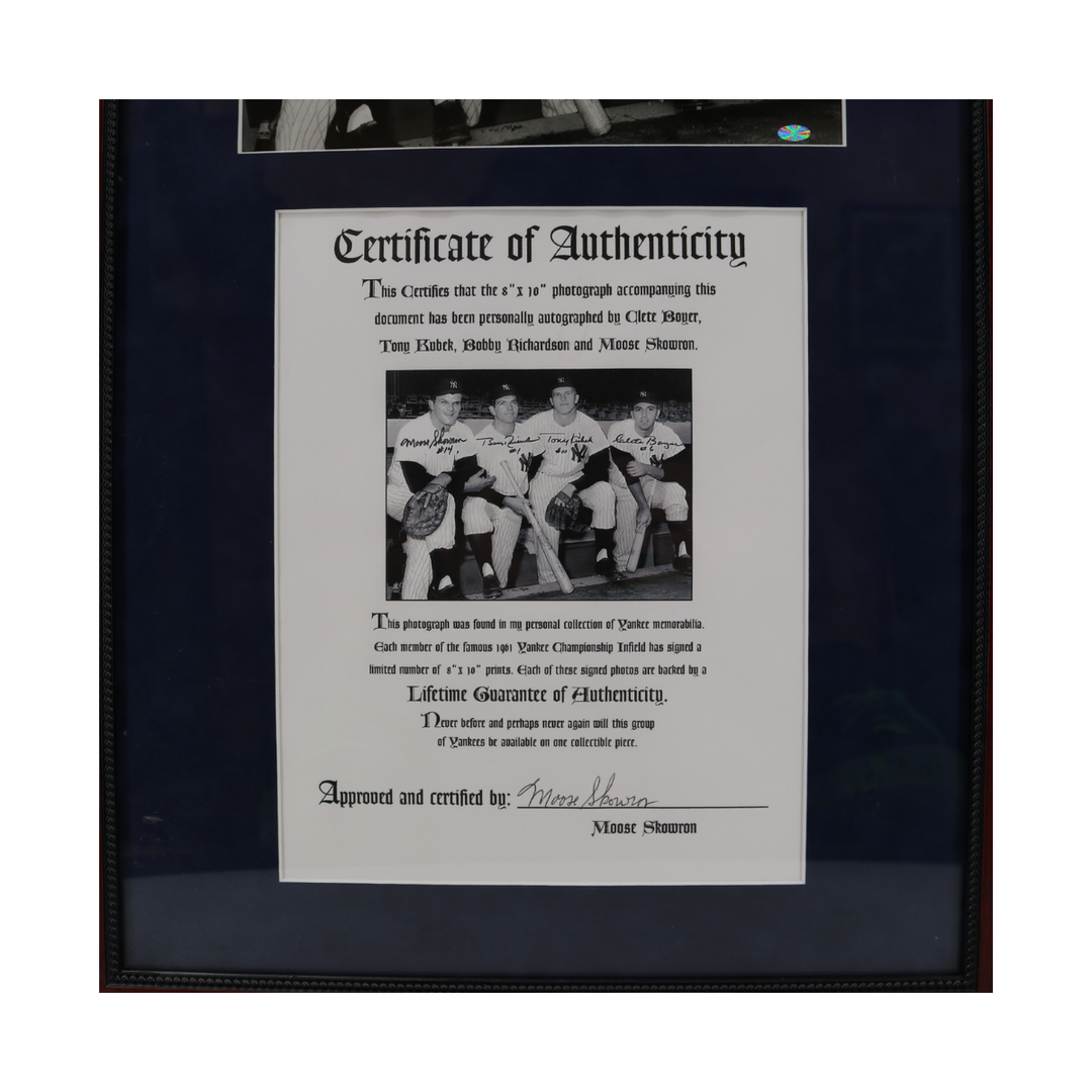 Richardson, Skowron Yankees Autographed Framed 8x10 Collage All American COA