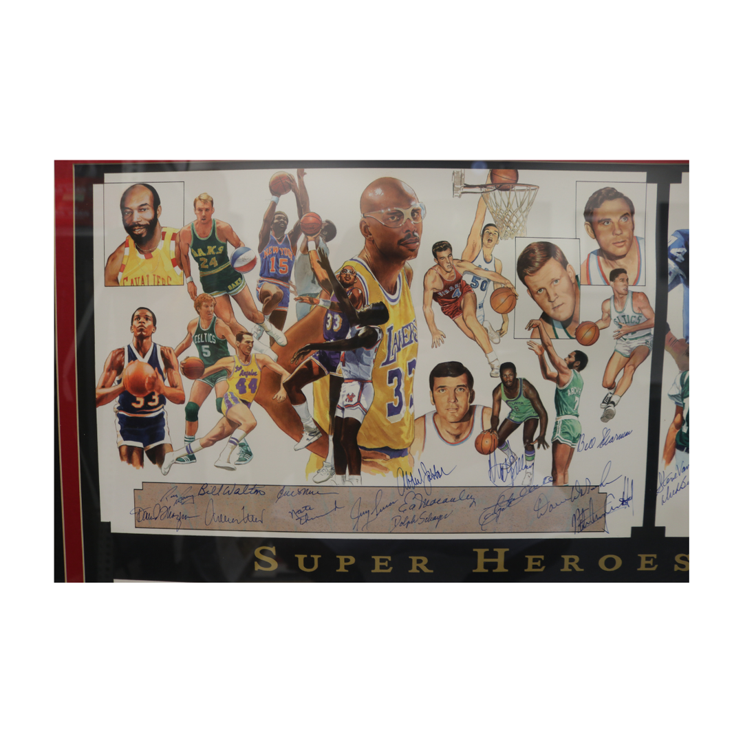 Super Heroes of Sports Autographed Signed Framed 27x39 61 Autos All American LOA