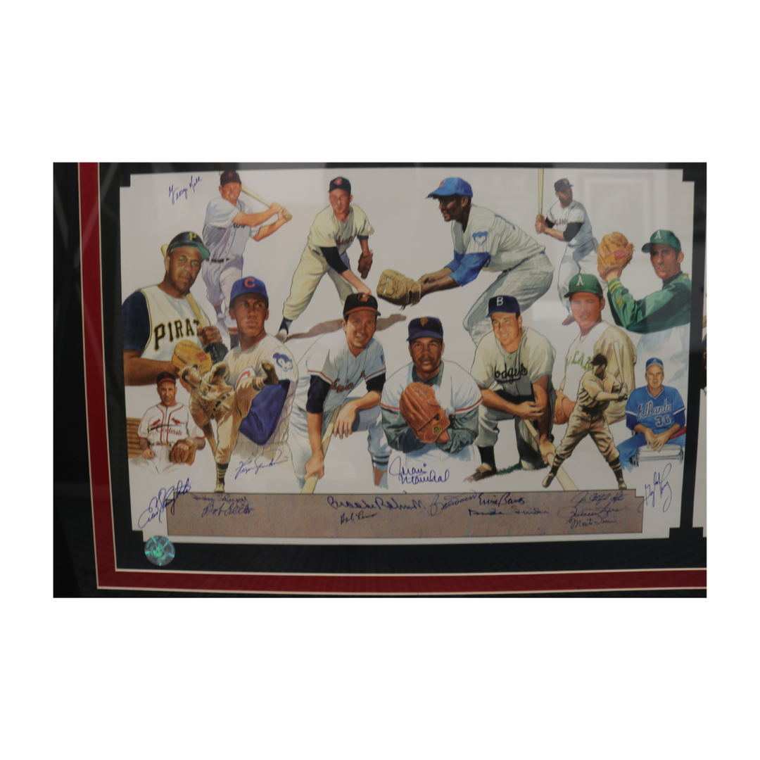 Super Heroes of Sports Autographed Signed Framed 27x39 61 Autos All American LOA