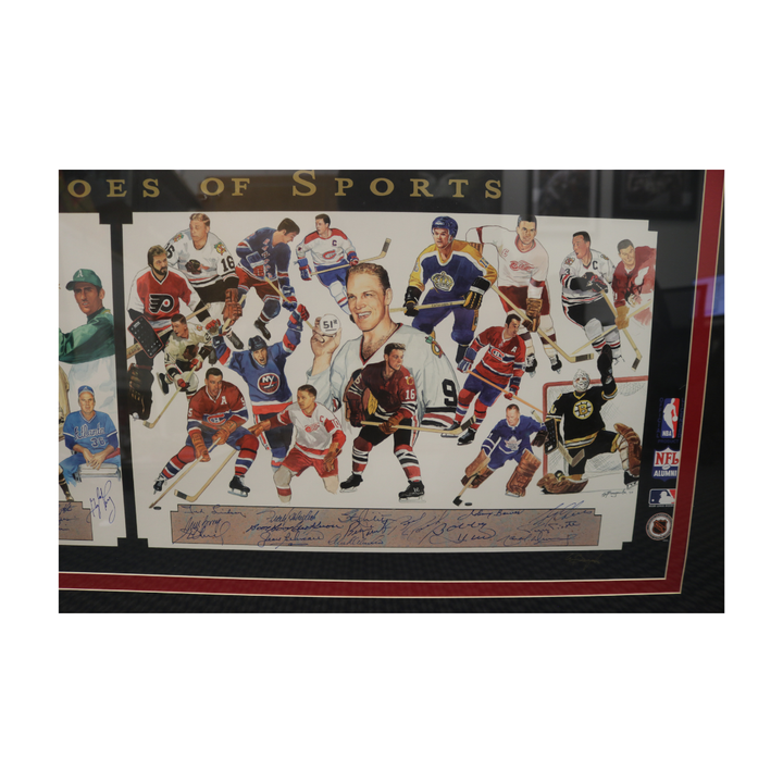 Super Heroes of Sports Autographed Signed Framed 27x39 61 Autos All American LOA