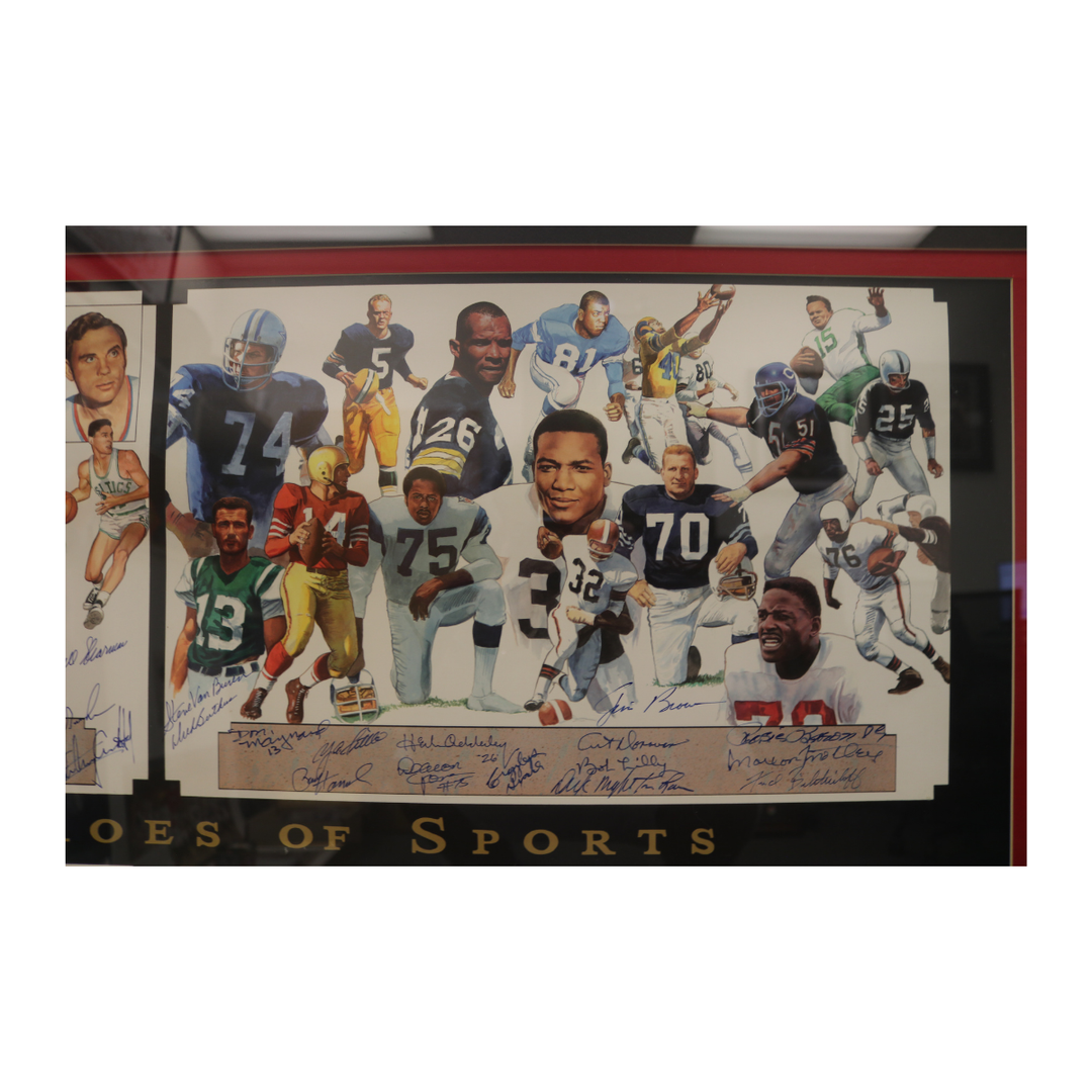 Super Heroes of Sports Autographed Signed Framed 27x39 61 Autos All American LOA
