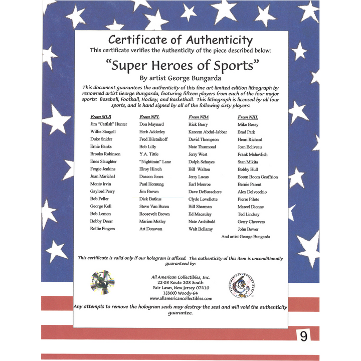 Super Heroes of Sports Autographed Signed Framed 27x39 61 Autos All American LOA