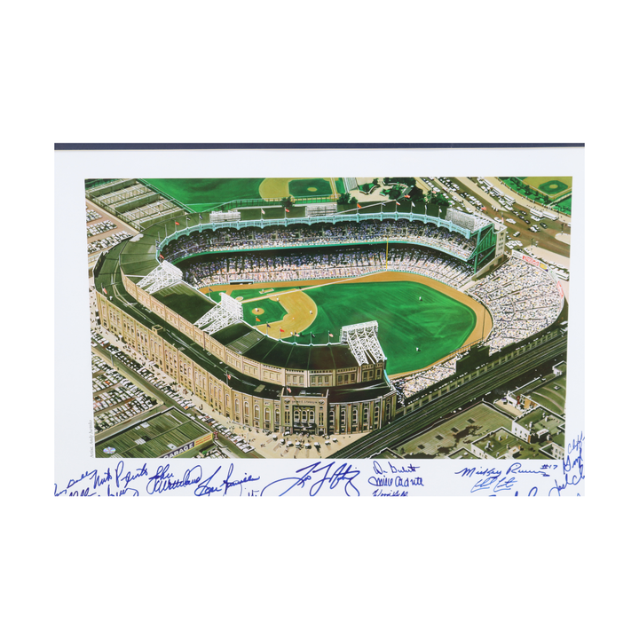 100 Years of Yankee Baseball 18x24 Canvas w/Multiple Autos All American Holo