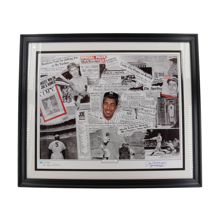 Joe Dimaggio New York Yankees Autographed Inscribed 22x30 Yankee Clipper Holo