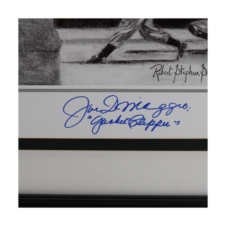 Joe Dimaggio New York Yankees Autographed Inscribed 22x30 Yankee Clipper Holo