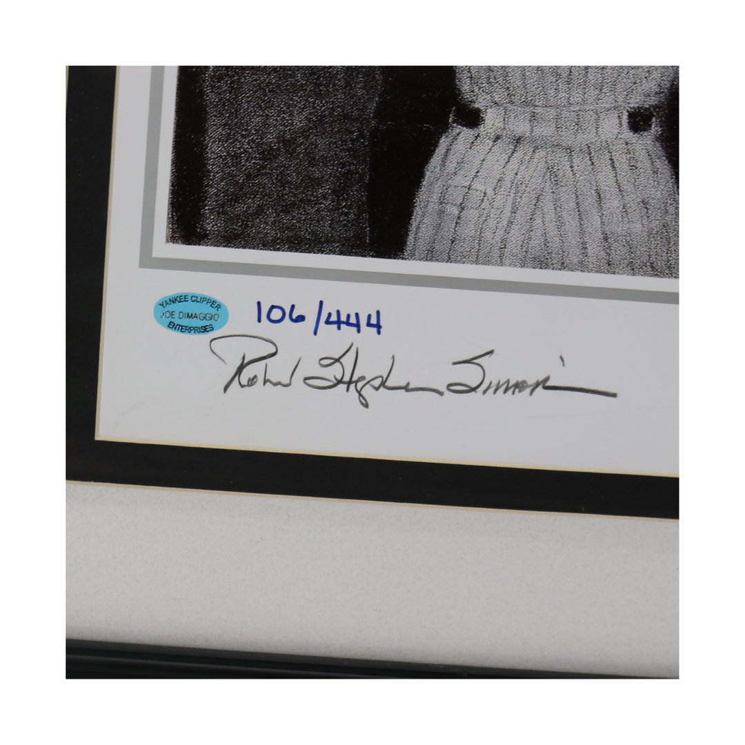 Joe Dimaggio New York Yankees Autographed Inscribed 22x30 Yankee Clipper Holo