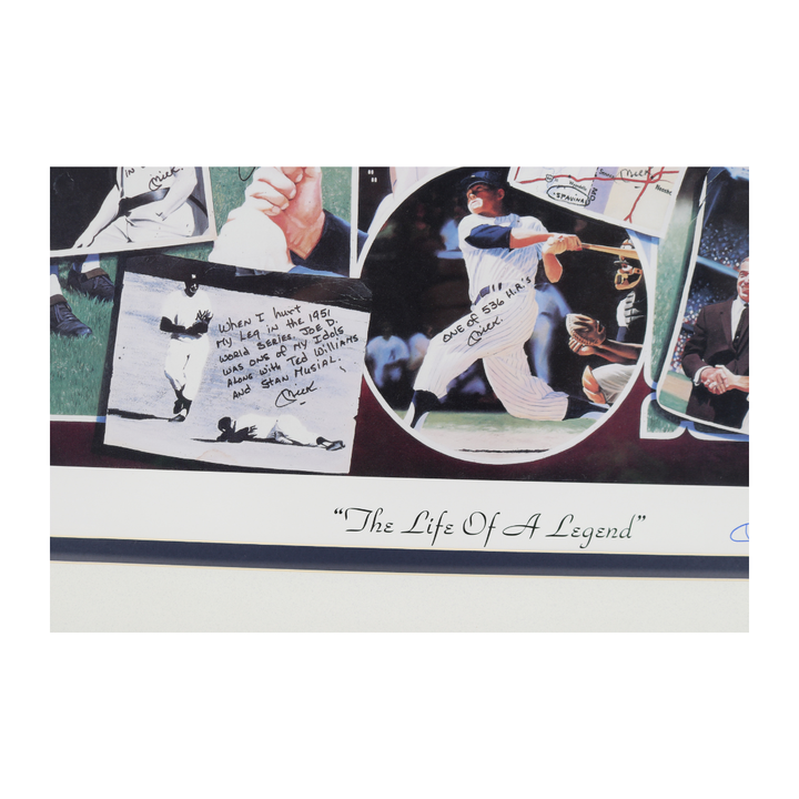 Mickey Mantle New York Yankees Autographed Signed 18x24 Litho All American LOA