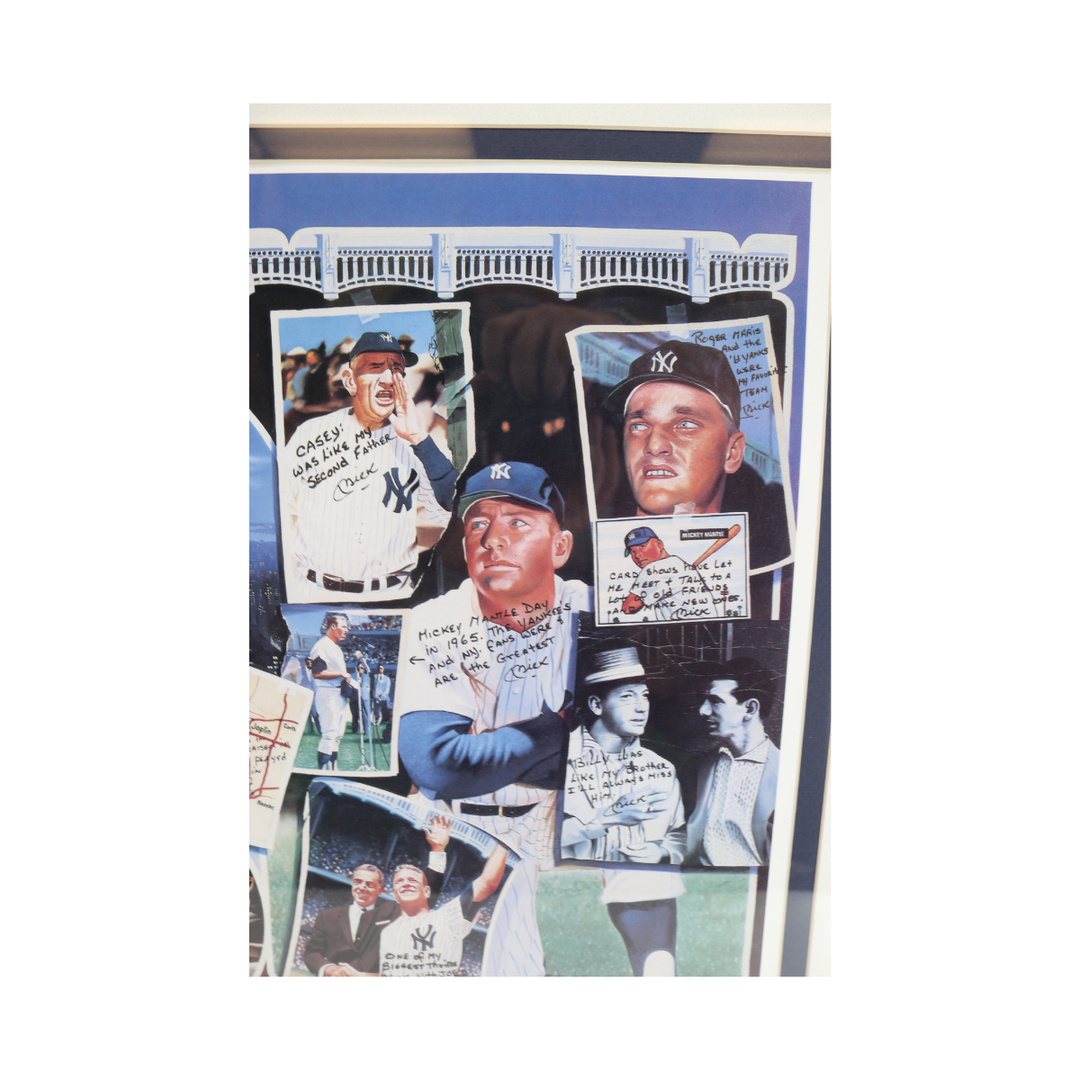 Mickey Mantle New York Yankees Autographed Signed 18x24 Litho All American LOA