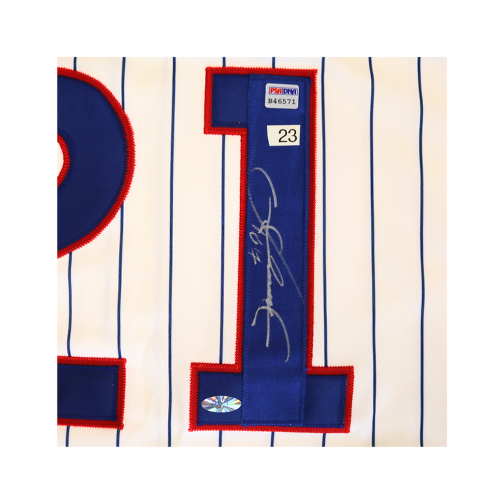 Sammy Sosa Chicago Cubs Autographed Russell Jersey PSA/All American COA
