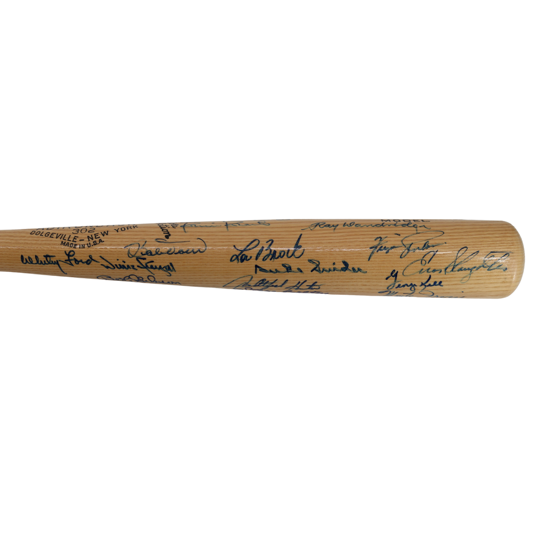 Berra, Ford, Gibson Autographed Multi Signed Hall of Famers Adirondack Bat All American LOA