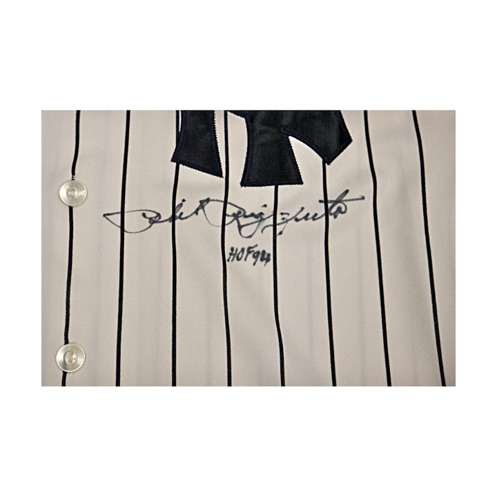 Phil Rizzuto New York Yankees Autographed Signed Inscribed HOF Majestic Jersey JSA COA