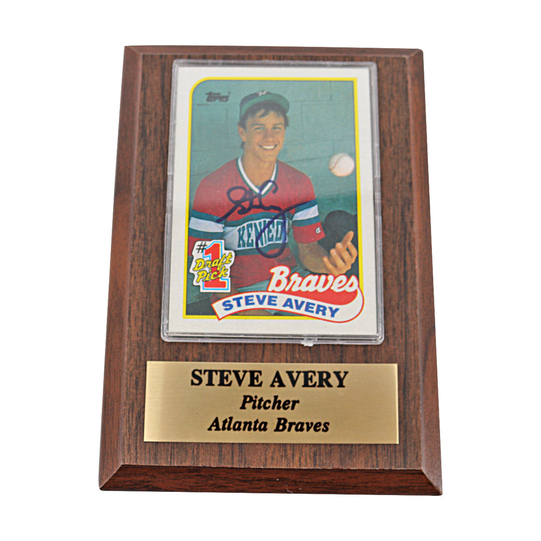 Steve Avery Atlanta Braves Autographed Signed Trading Card Plaque (Staque Of Plaques)
