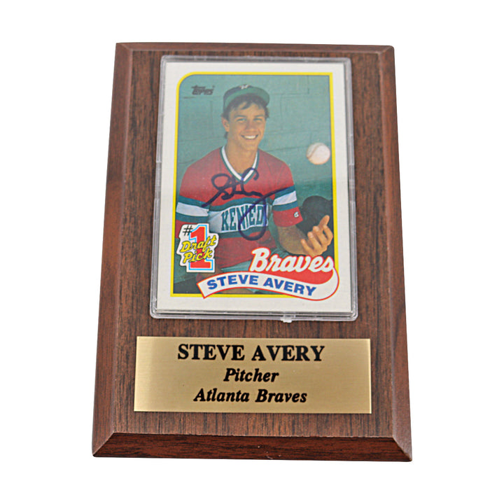 Steve Avery Atlanta Braves Autographed Signed Trading Card Plaque (Staque Of Plaques)