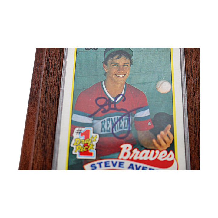 Steve Avery Atlanta Braves Autographed Signed Trading Card Plaque (Staque Of Plaques)