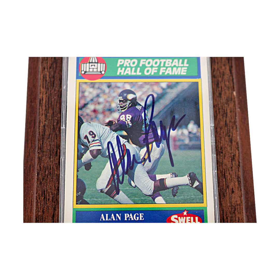 Alan Page Minnesota Vikings Autographed Signed Trading Card Plaque (Staque Of Plaques)