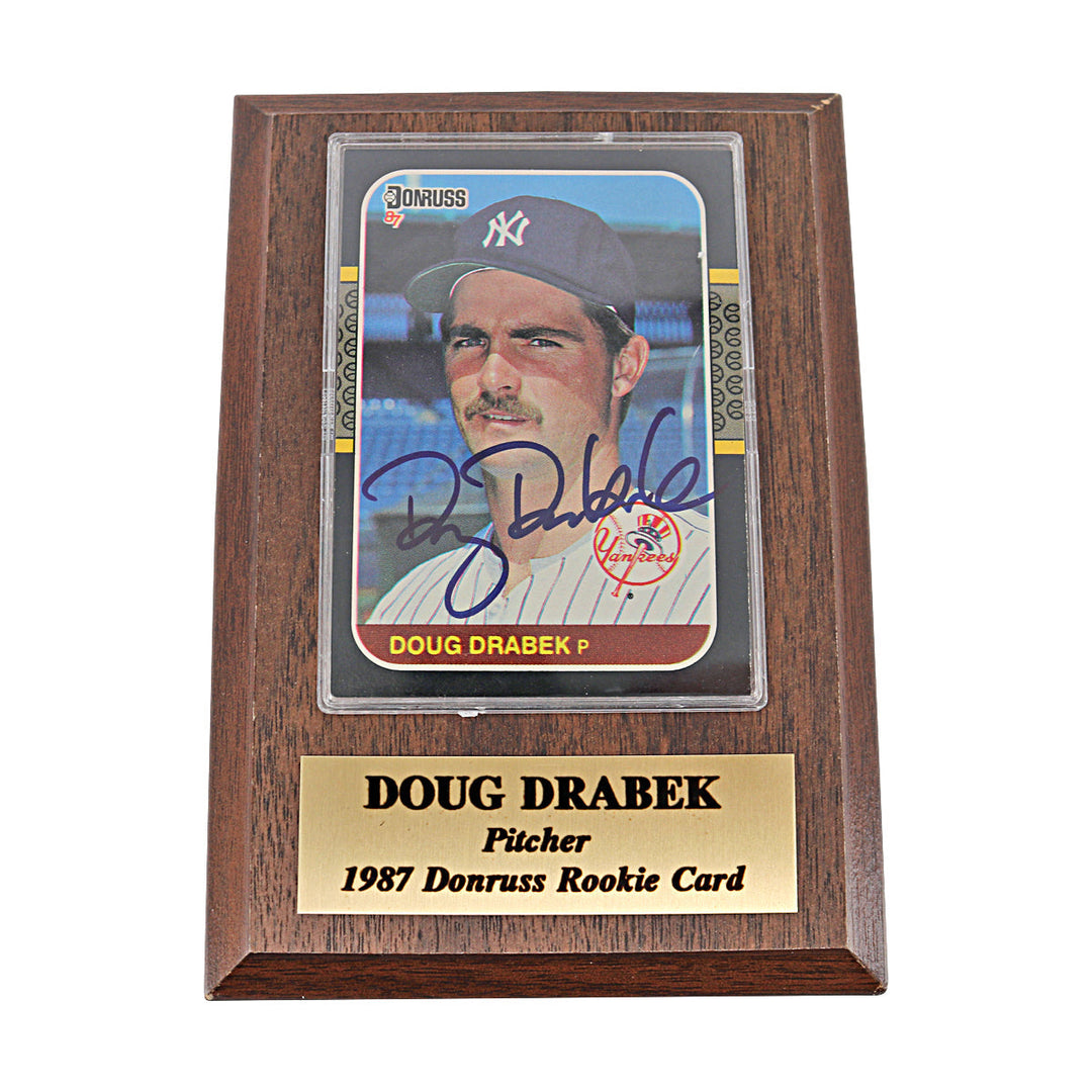 Doug Drabek New York Yankees Autographed Signed Trading Card Plaque (Staque Of Plaques)