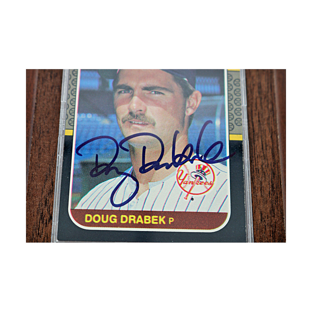 Doug Drabek New York Yankees Autographed Signed Trading Card Plaque (Staque Of Plaques)