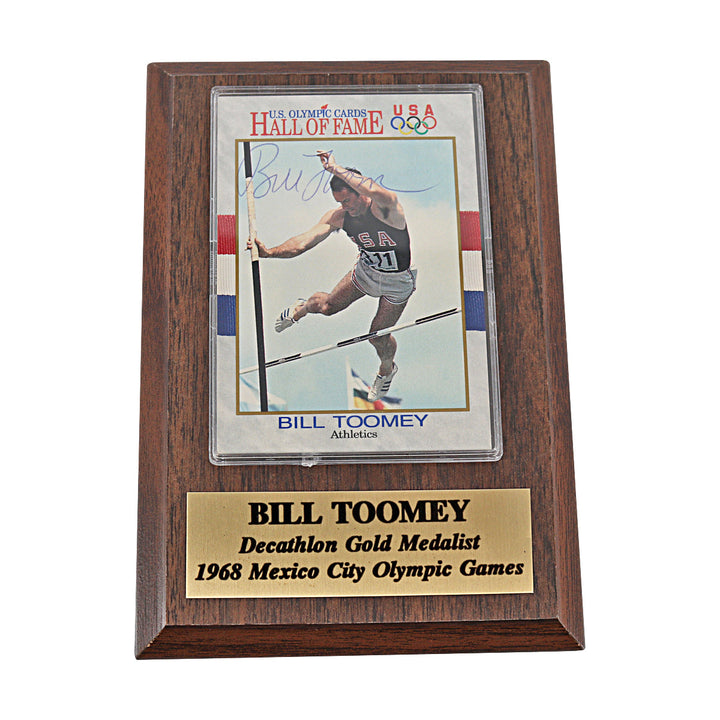 Bill Toomey Olympics Autographed Signed Trading Card Plaque (Staque Of Plaques)