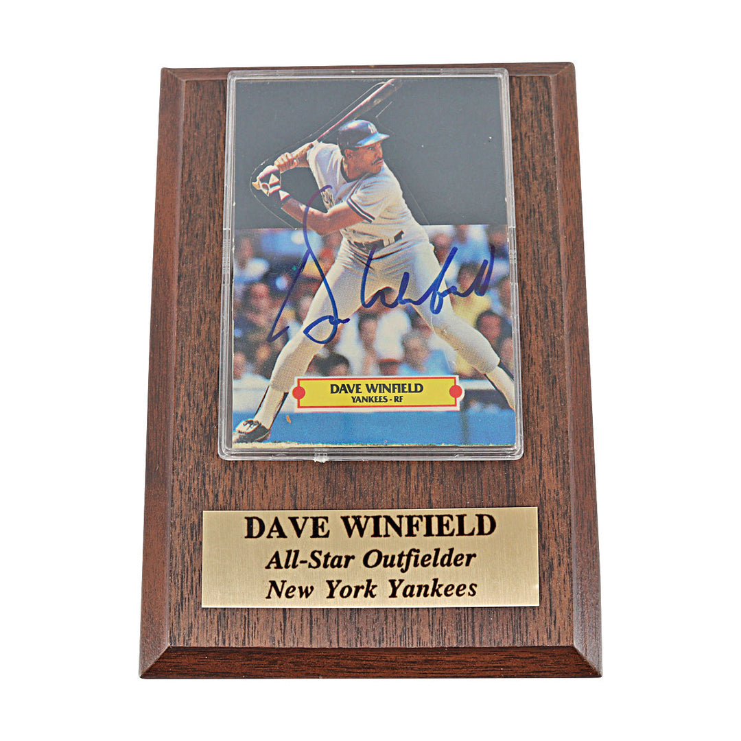 Dave Winfield New York Yankees Autographed Signed Trading Card Plaque (Staque Of Plaques)