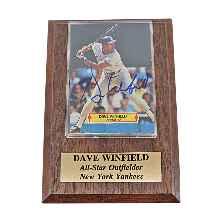 Dave Winfield New York Yankees Autographed Signed Trading Card Plaque (Staque Of Plaques)