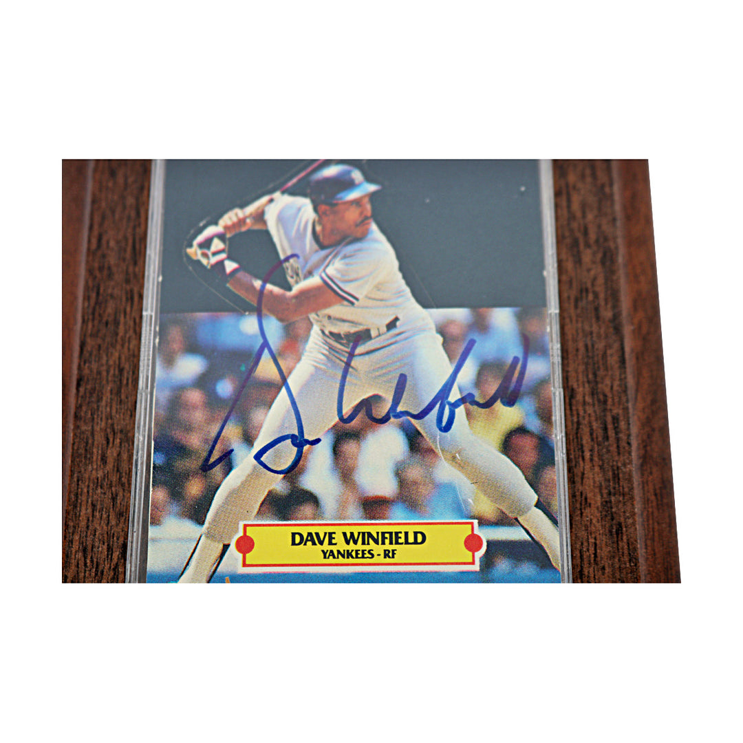 Dave Winfield New York Yankees Autographed Signed Trading Card Plaque (Staque Of Plaques)