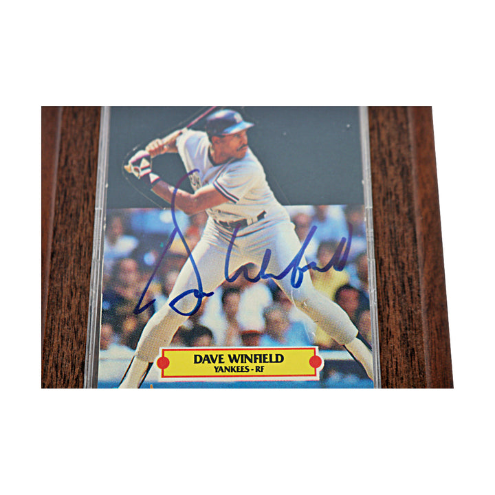 Dave Winfield New York Yankees Autographed Signed Trading Card Plaque (Staque Of Plaques)