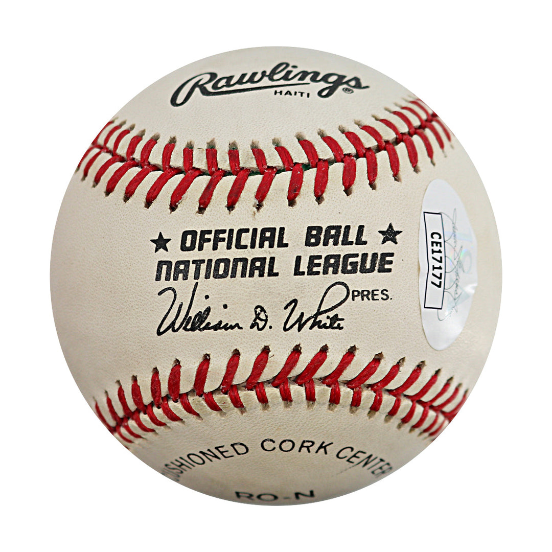 Rex Barney Brooklyn Dodgers Autographed Signed ONL Baseball (JSA COA #CE17177)