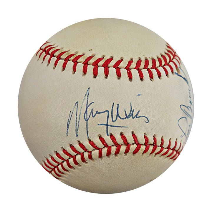 Maury Wills Lou Brock Dodgers Cardinals Autographed Signed ONL Baseball (JSA COA #CE17272)