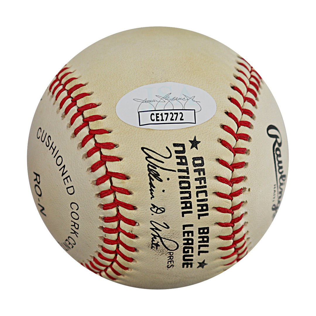 Maury Wills Lou Brock Dodgers Cardinals Autographed Signed ONL Baseball (JSA COA #CE17272)