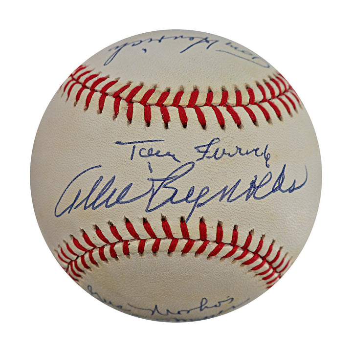Cliff Mapes Gus Niahros Allie Reynolds Tommy Henrich & Charlie Silvera New York Yankees Autograph Signed OAL Baseball (JSA COA #CE17253)