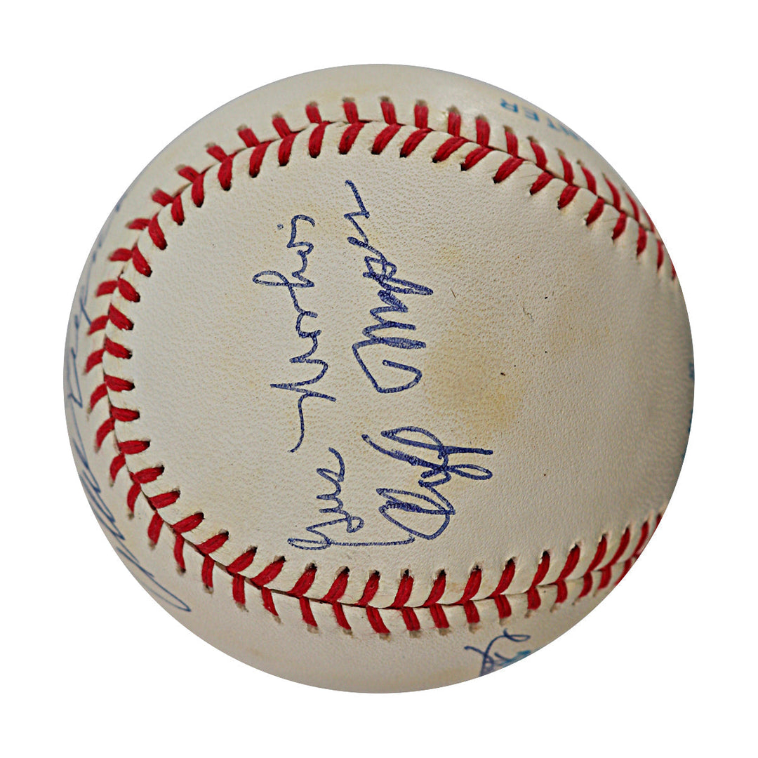 Cliff Mapes Gus Niahros Allie Reynolds Tommy Henrich & Charlie Silvera New York Yankees Autograph Signed OAL Baseball (JSA COA #CE17253)