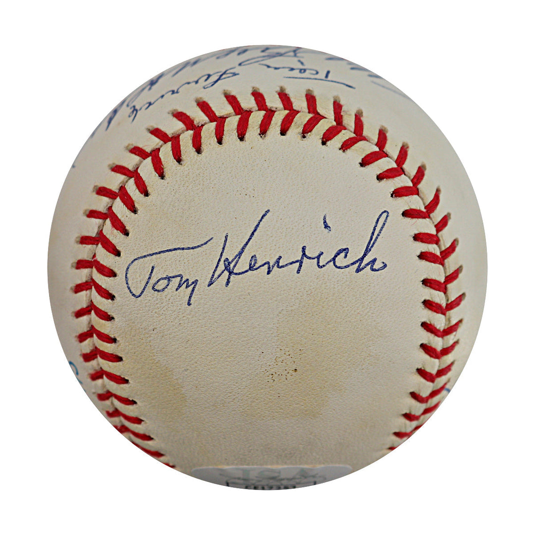 Cliff Mapes Gus Niahros Allie Reynolds Tommy Henrich & Charlie Silvera New York Yankees Autograph Signed OAL Baseball (JSA COA #CE17253)