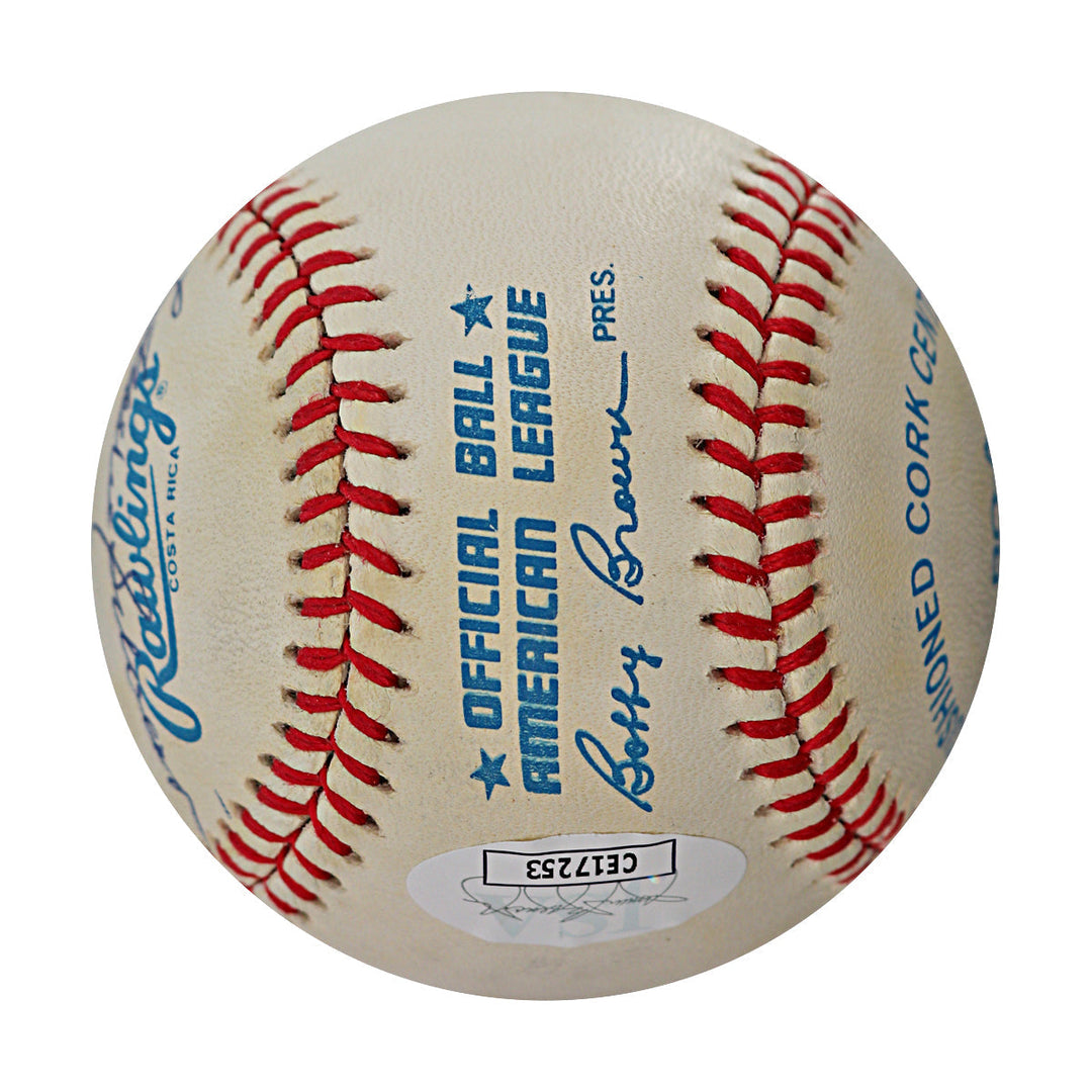 Cliff Mapes Gus Niahros Allie Reynolds Tommy Henrich & Charlie Silvera New York Yankees Autograph Signed OAL Baseball (JSA COA #CE17253)
