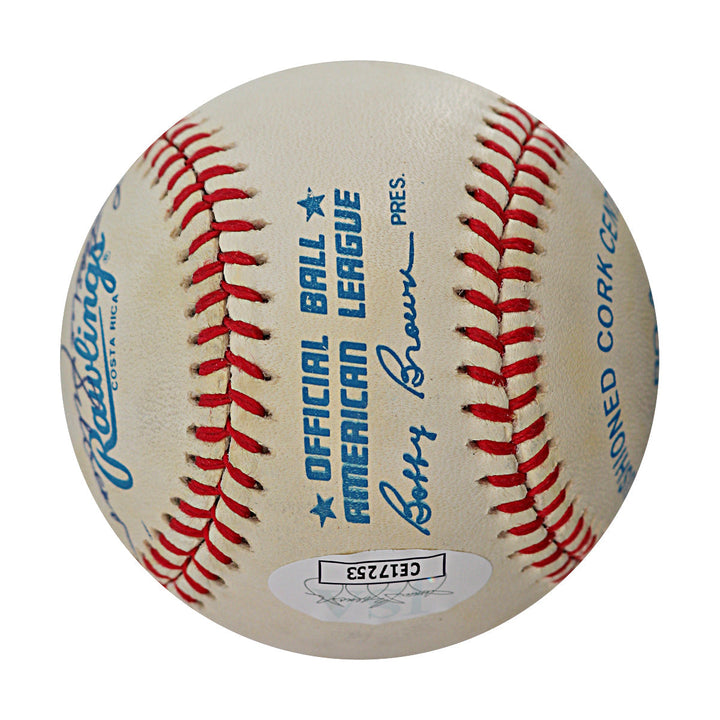 Cliff Mapes Gus Niahros Allie Reynolds Tommy Henrich & Charlie Silvera New York Yankees Autograph Signed OAL Baseball (JSA COA #CE17253)