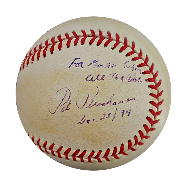 Pat Buchanan Autographed Signed Inscribed OAL Baseball (JSA COA #CE17214)